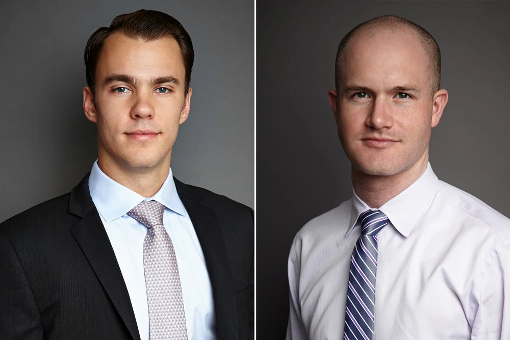 Coinbase Founders - Brian Armstrong and Fred Ehrsam